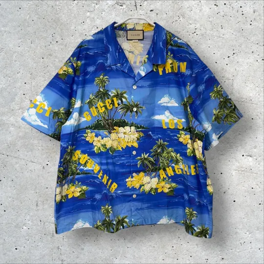 GUCCI Printed Poplin Bowling Shirt