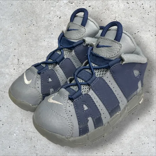 NIKE Nike TD Air More Uptempo "Cool Gray & Midnight Navy"