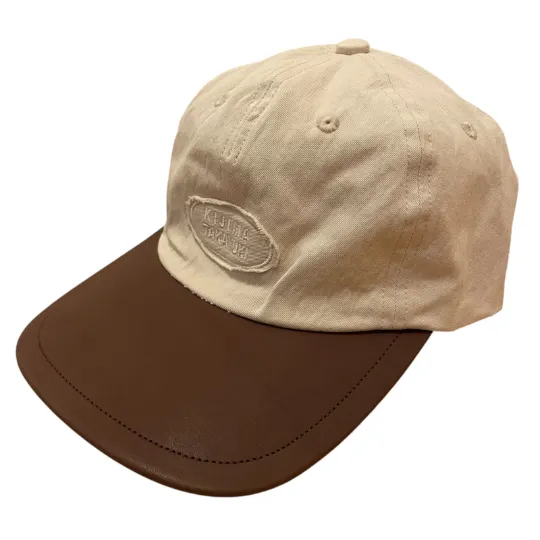 KIJIMA TAKAYUKI COTTON & LEATHER TRUCKER CAP